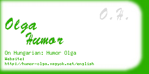 olga humor business card